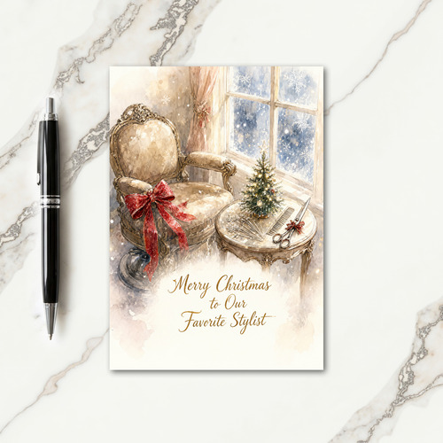 Christmas Greeting For Hair Stylist Card
