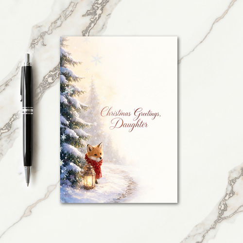 Christmas Greetings For Daughter Card