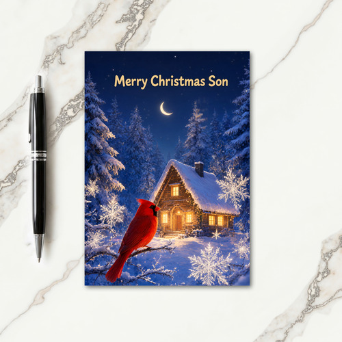 Christmas Greetings For Son Card