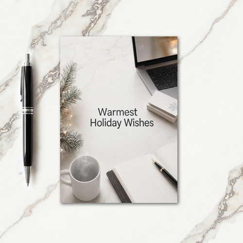 Christmas Greetings To Clients In Business Card