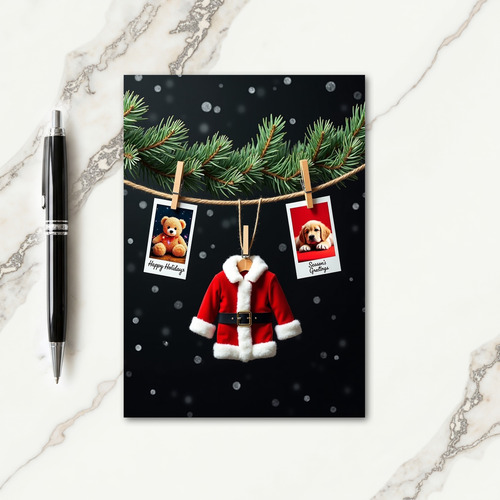 Christmas Jacket Garland Card