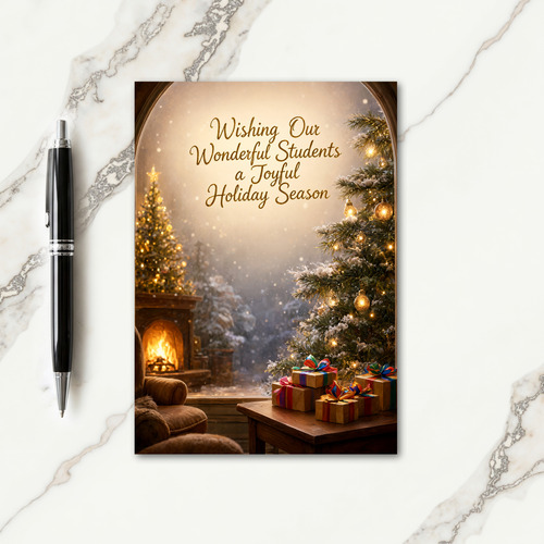Christmas Message To Students Card