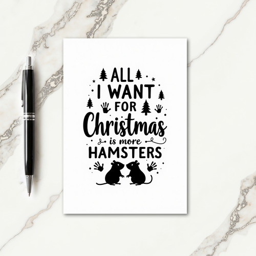 Christmas Rodent Wish Card