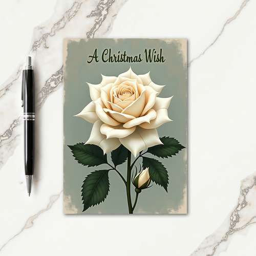 Christmas Rose Bloom Card