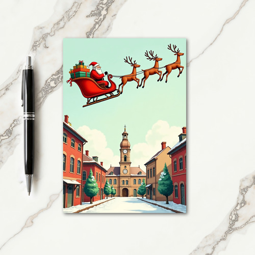 Christmas Sky Flight Card