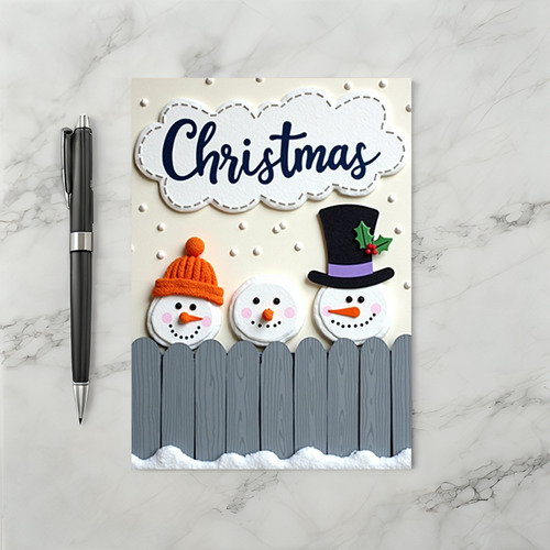 Christmas Snowman Holiday Card