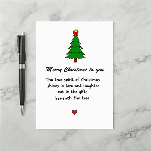 Christmas Spirit Love and Laughter Card