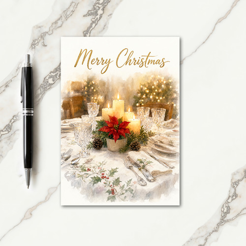 Christmas Table Cloth Card