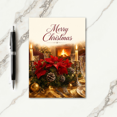 Christmas Table Decorations Card