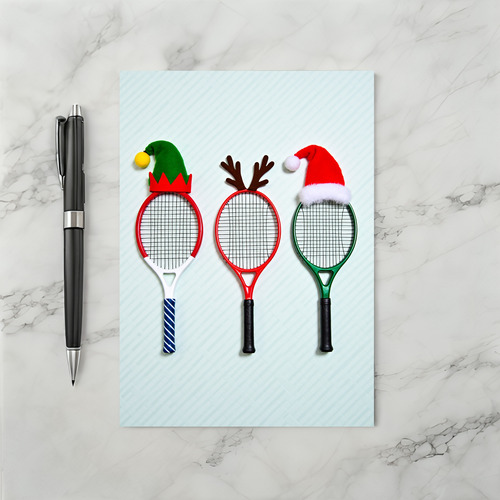 Christmas Tennis Rackets Card
