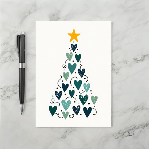 Christmas Tree of Hearts Card