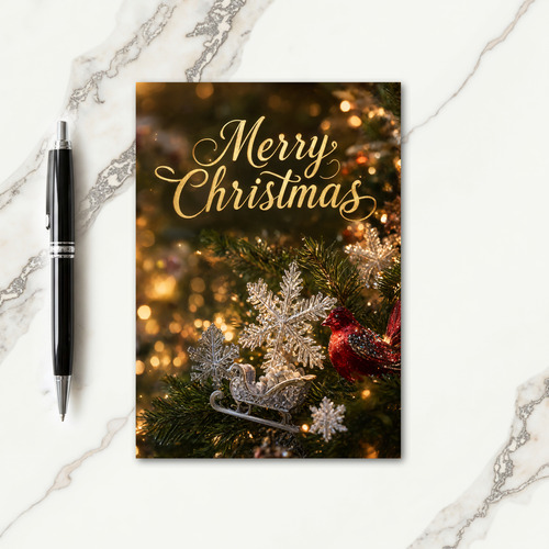 Christmas Tree Ornaments Card