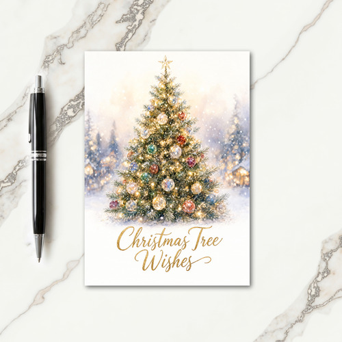 Christmas Tree Wishes Card