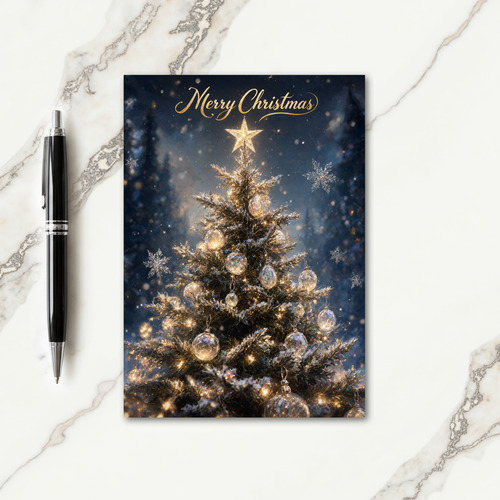 Christmas Tree With Lights Card