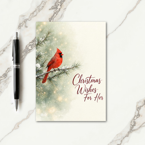 Christmas Wishes For Her Card