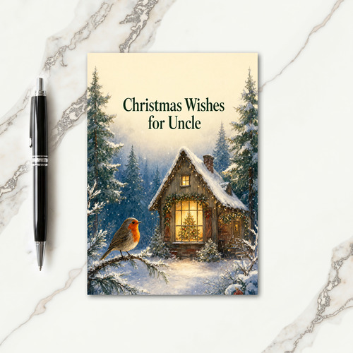 Christmas Wishes For Uncle Card