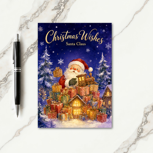 Christmas Wishes Santa Claus Card