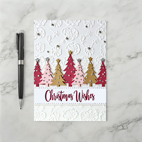 Christmas Wishes Textured Greeting Card