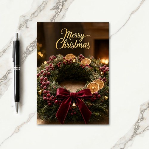 Christmas Wreath Card