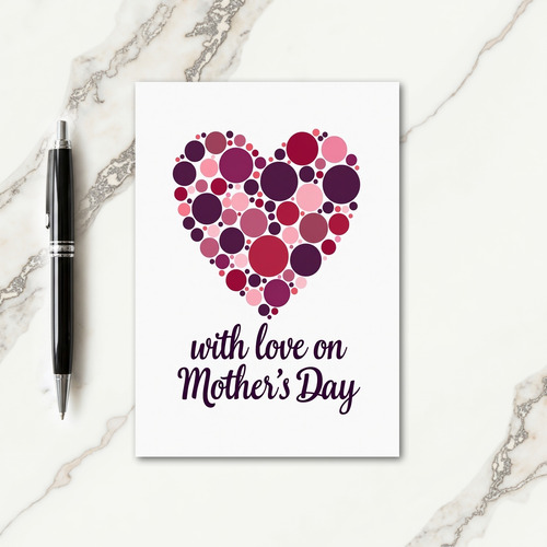 Circular Heart Moms Day Card