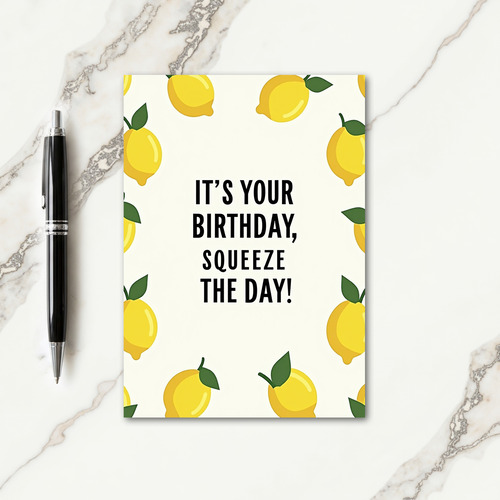 Citrus Birthday Squeeze Card