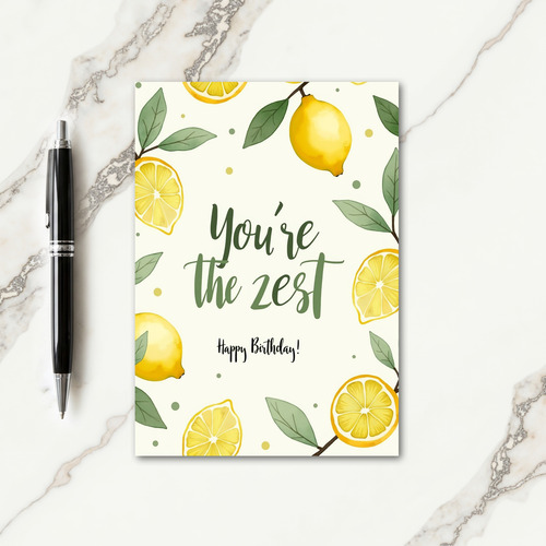 Citrus Botanical Birthday Card