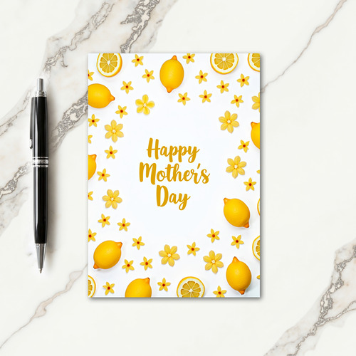 Citrus Floral Mothers Day Card