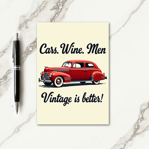 Classic Auto Birthday Card