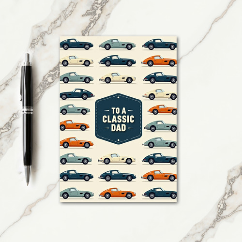 Classic Auto Dads Day Card