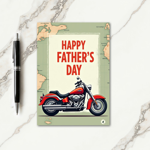 Classic Bike Fathers Day Card