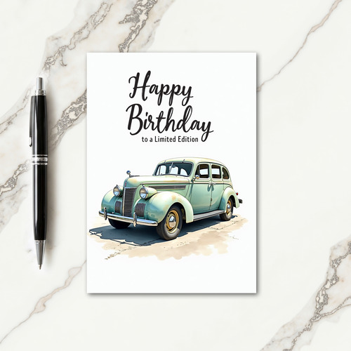 Classic Birthday Car Card