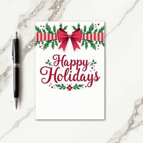Classic Bow Christmas Card