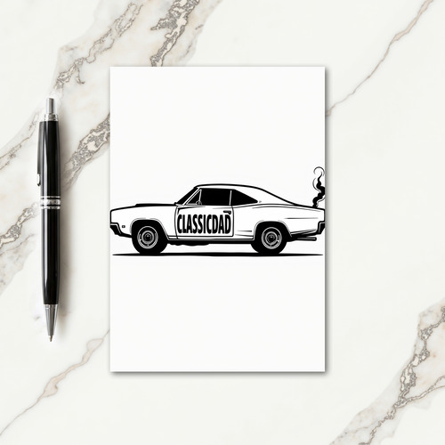 Classic Car Fathers Day Card