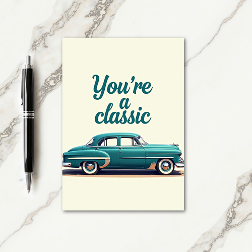 Classic Car Fathers Day Style Card