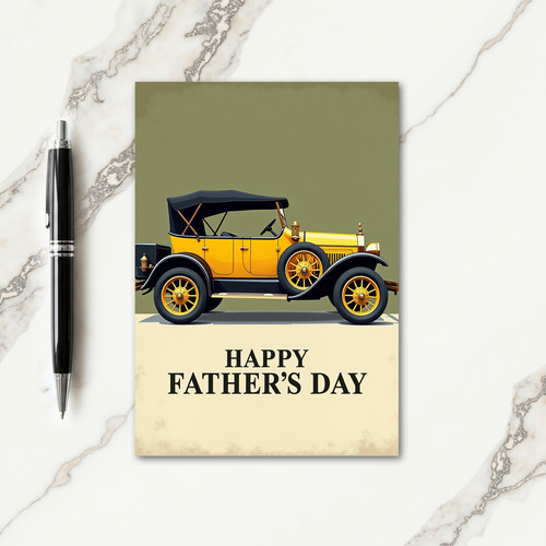Classic Car Sweet Fathers Day Card