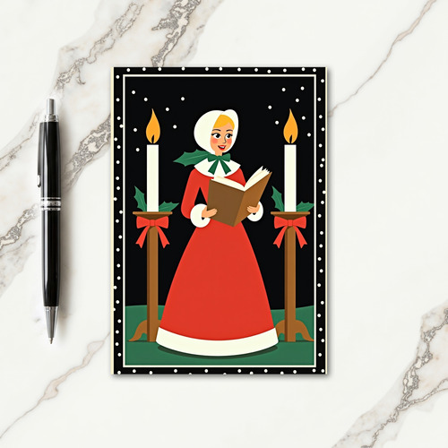 Classic Carolers Christmas Card