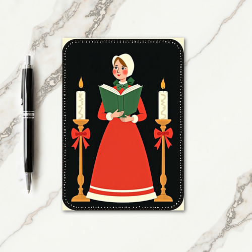 Classic Christmas Lady Card