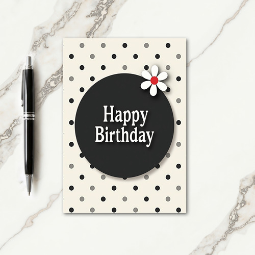 Classic Circle Birthday Card