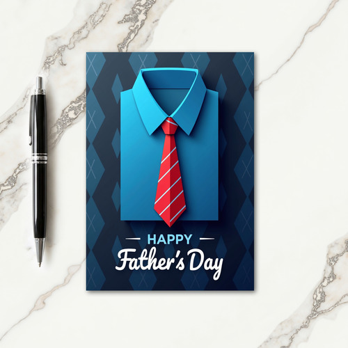 Classic Dad Argyle Fathers Day Card