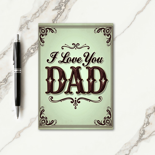 Classic Dad Mahogany Card