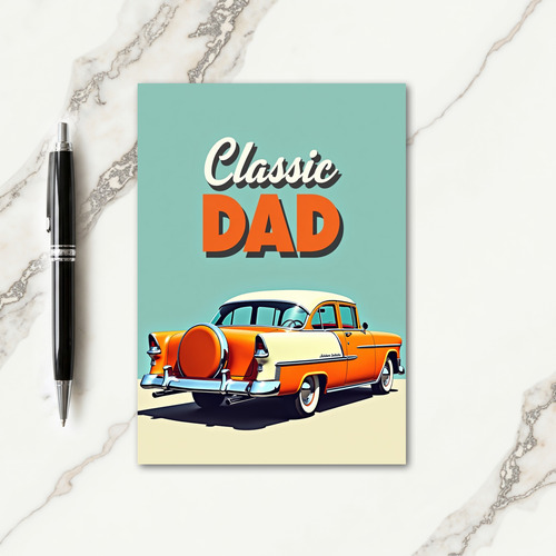 Classic Dad Teal Scene Card