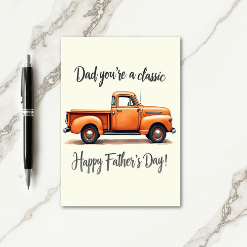 Classic Dad Truck Fathers Day Card