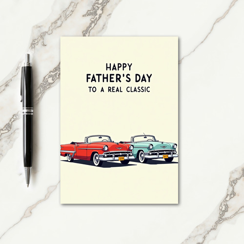 Classic Fathers Day Autos Card