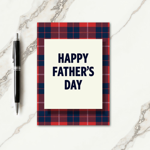 Classic Fathers Day Plaid Design Card