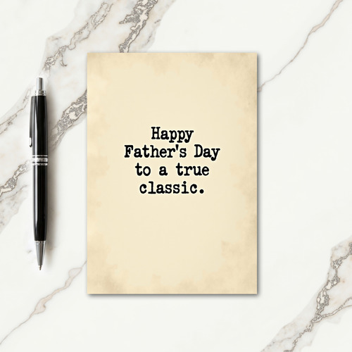 Classic Fathers Day Tribute Card