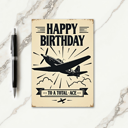 Classic Flight Birthday Card