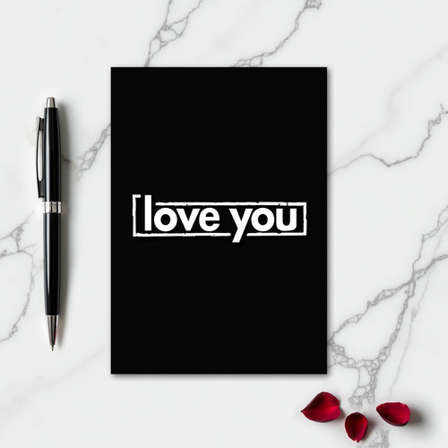 Classic Framed Love Black White Card