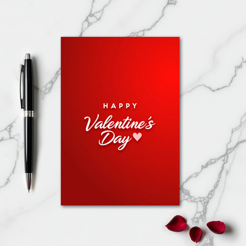 Classic Happy Valentines Love Card