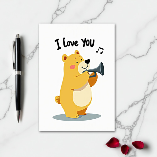 Classic I Love You Bear Card