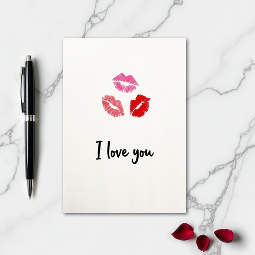 Classic I Love You Kisses Card